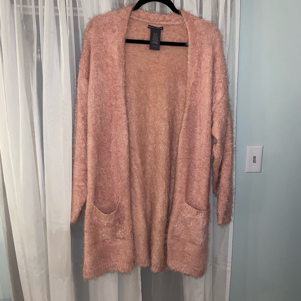 Chelsea & Theodore oversized fuzzy cardigan